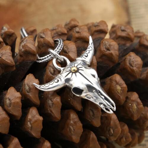 S925 Sterling Silver Jewelry Vintage Thai Silver Takahashi Goro Engraved Sun Ray Head Male And Female Pendants