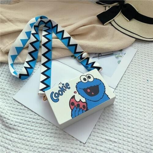 Funny Cartoon Box Shoulder Bag For Girls' Cute Versatile Color Belt Crossbody Bag Women Small Phone Bag
