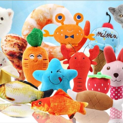 1pc Plush Squeaky Bone Dog Toys Bite-Resistant Clean Dog Chew Puppy Training Toy Soft Banana Carrot And Vegetable Pet Supplies