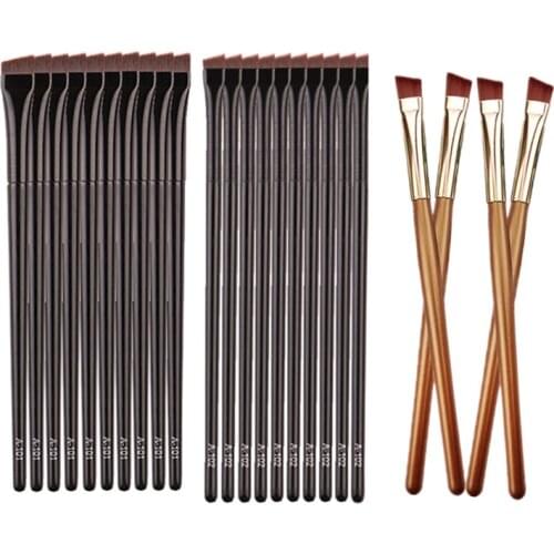 Wholesale10pcs Contour Eyebrow Brush Eyeliner Makeup Brushes Angled Thin Brows Liner Cream Brush Eyes Make Up Tools A101 A102