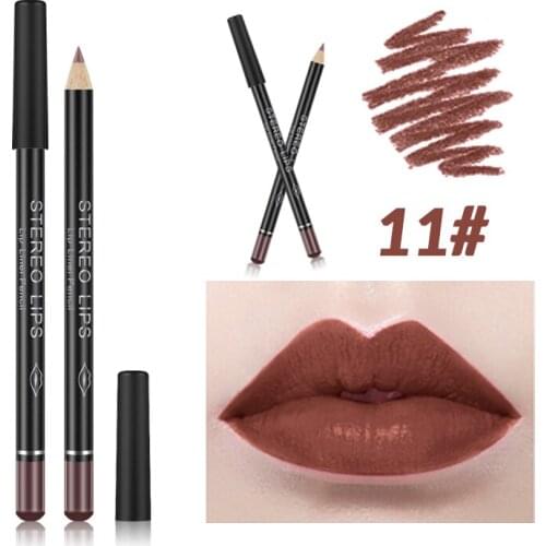 12 Colors Stylish Matte Lip Liner Waterproof Long Lasting Lipstick Pencil Belleza Batom Makeup Cosmetic Wholesale Dropship TSLM1