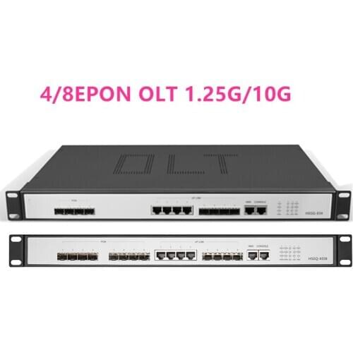 4/8EPON OLT 4/8 PON port OLT GEPON 4 SFP Open software 1.25G/10G SC WEB management Open software 4pon SFP PX20+ PX20++ PX20