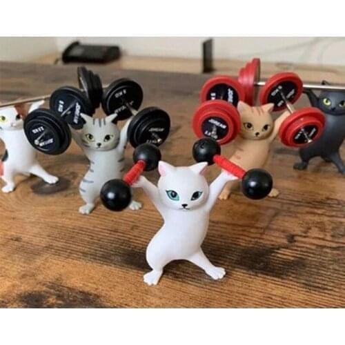 5 Creative and Funny Ornaments Holding Cat Cartoon Doll In Hand Holding Coffin Cat Handmade Pen Holder DIY Room Decoration