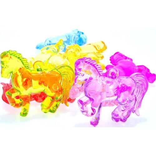 Free Shipping Chunky Bubblegum Necklace Pendants Colorful Animal Horse Pendant Charms Ornament Accessories 47*9mm 60pcs