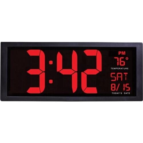 Large Sn Big Electronic Wall Clock Desktop Led Digital Calendar Clock Thermometer Daylight Saving For Kitchen Clock Mural Eu