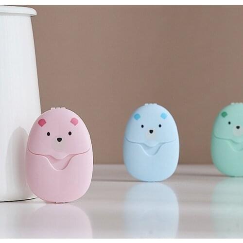 50pcs Travel Portable Disposable Boxed Soap Paper Make Foaming Scented Bath Washing Hands Clean Scented Slice Mini Paper Soap