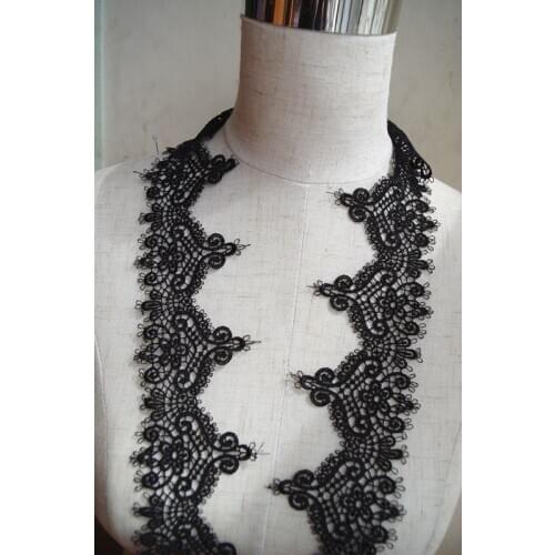 Black Venise Lace Trim, retro style lace trim, exquisite lace trim,LT115VE