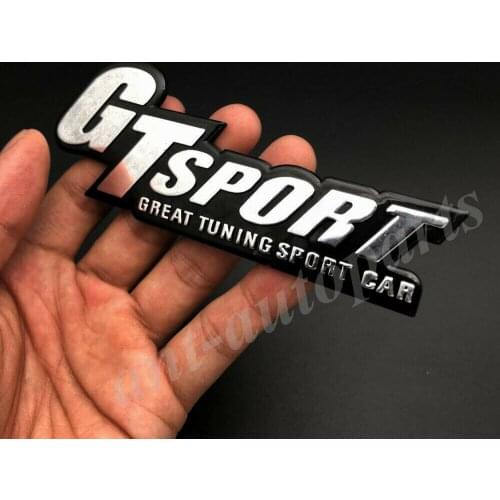 Chome GT-SPORT Great Tuning Sport Car Trunk Rear Badge Emblem Decal Sticker JDM