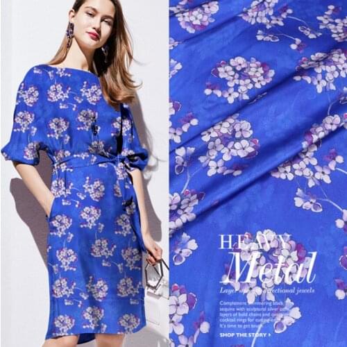 Digital printing silk stretch satin mulberry silk spandex drape breathable comfortable harem pants fashion jumpsuit fabrics Clo