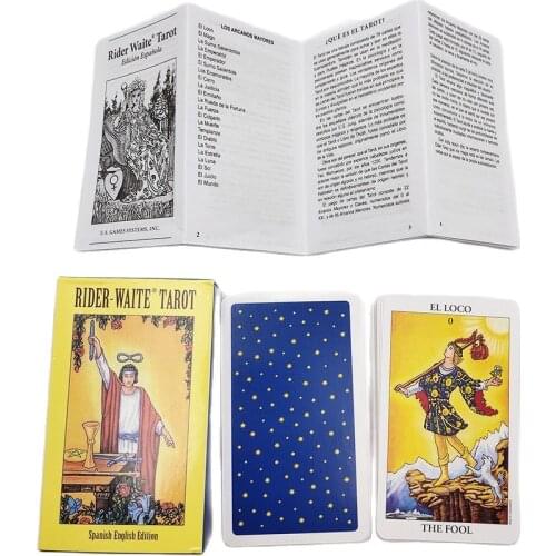 Rider Waite Tarot Card Game Family Party English Spanish Divination Fate Tarot Deck With Manual Entertainment Board Game