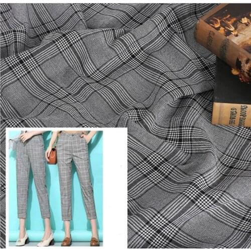 Plaid Poly Cotton check yarn dye suit dress fabric Telas Tissue Patchwork Home Texitle craft 1 meter