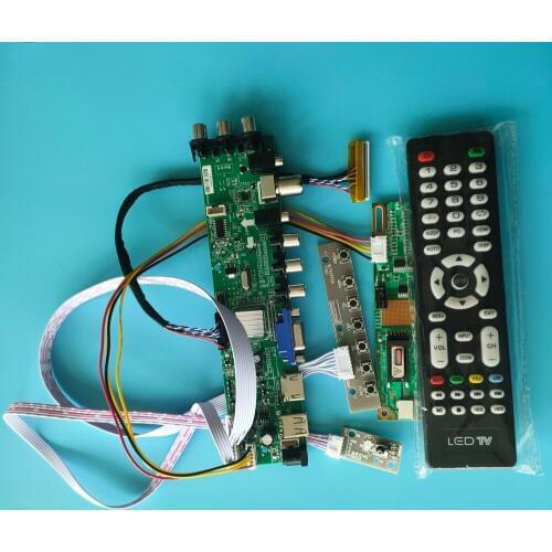 Kit For LP154WU1-TLC1/LP154WU1-TLC2 30pin 1920X1200 Digital HDMI Panel 1 CCFL LCD TV VGA USB AV Controller board remote DVB-T