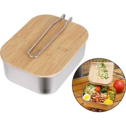 304 Stainless Steel Lunch Box Bento Box For Kids Adults Outdoor Camping Picnic Heating Lunch Container Food Storage Box