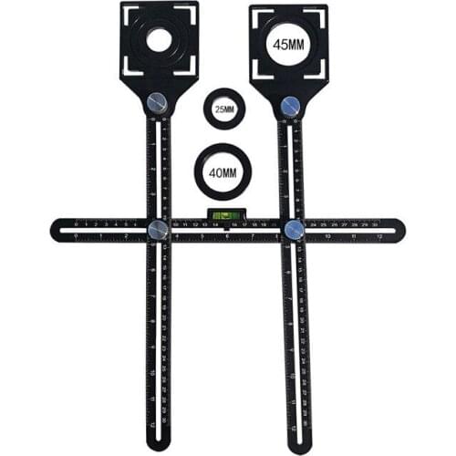 Tile Hole Locator Adjustable Tool Masonry Glass Fixed Angle Measuring Ruler Universal Angular Template 2/4/6 slides/fold Tool