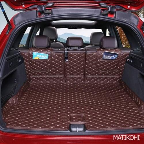 MATIKOHI leather car trunk mats for Mercedes Benz GLC 2016-2021 GLA Years cargo liner accessories interior boot