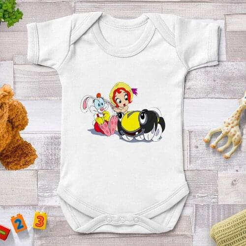 Cartoon Cute Baby Clothes Baby Girl Baby Boy Printed Jumpsuits Harajuku Streetwear Newborn Clothes Bebe Infant Tees