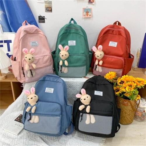 2021 new Small fresh and fashionable bear backpack leisure back pack large capacity outdoor travel backpack student school bag