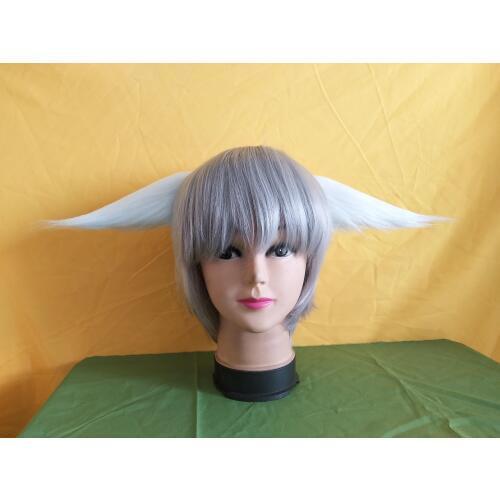New LOL lolita cosplay accessories fox ears headwear head hood gray golden color for girl female carnaval Halloween