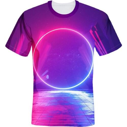 2021 summer new style fantasy printed mens T-shirt casual oversized short-sleeved clothes streetwear 3D printed top T-shirt