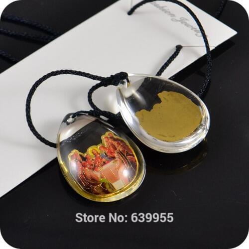 NEW Design The Last Supper Glass Pendant Necklace Catholic Christan Orthodox Fashion Religious jewelry