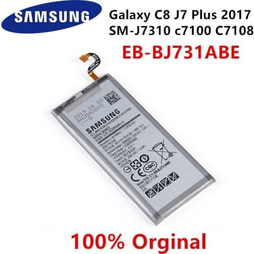 SAMSUNG Orginal EB-BJ731ABE 3000mAh Battery For Samsung Galaxy C8 J7 Plus 2017 SM-J7310 SM-C710F C7100 C7108 phone Batteries