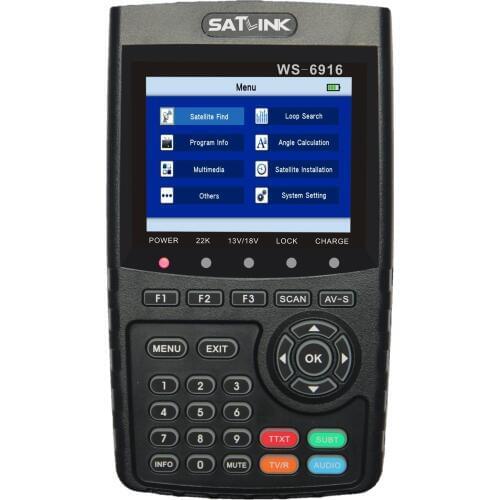 Original Satlink WS 6916 Satellite Finder DVB-S2 MPEG-2/MPEG-4 Satlink WS-6916 High Definition Satellite meter TFT LCD Screen