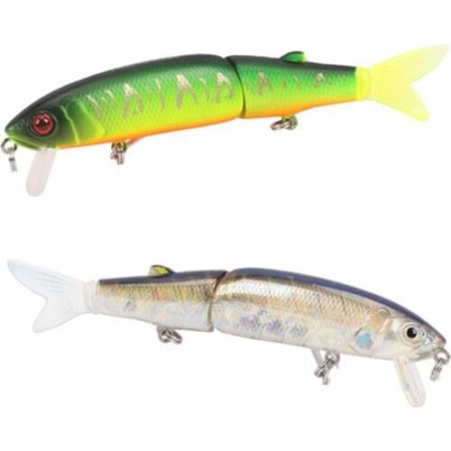 BATTLEBASS Multi Segment Fishing Lure Floating Minnow DW42 113mm 13g Depth 1.8m Hard Fishing Lure Two Sections Jointed Fish Lure