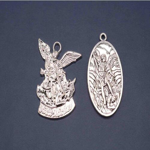 Religious Gifts Arch Archangel St. Michael Archangel Protection Medal Pendant Antique