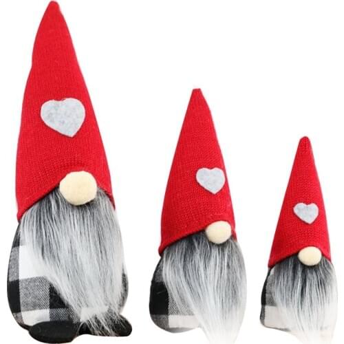 Christmas Swedish Gnome Santa Plush Hanging Doll Xmas Tree Home Party Ornament