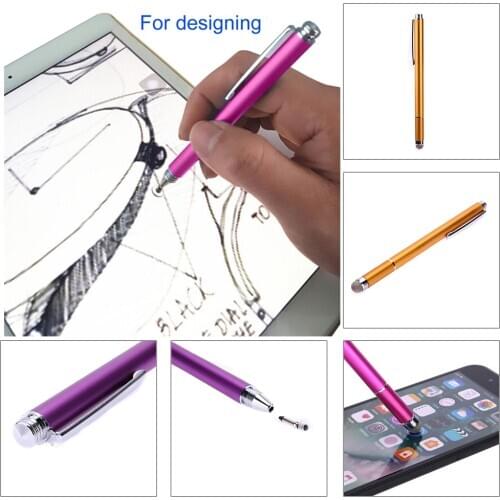 Tablet Pen Touch Screen Drawing Pen 2 in 1 Writing Touch Screen Pens Metal Capacitive Stylus for Phone Tablet iPad