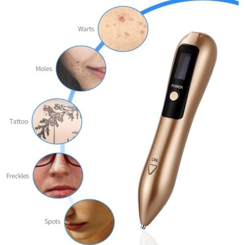 Portable LCD Plasma Pen Face Spots Skin Tag Mole Remover Tattoo LED Laser Machine Pen Facial Freckle Wart Dark Spot Removal Tool