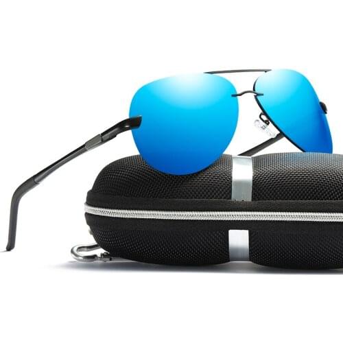 Sunglasses Men Classic HD Polarized Metal Frame Aviation Glasses Anti-UV Driving Eyewear Shades Oculos De Sol