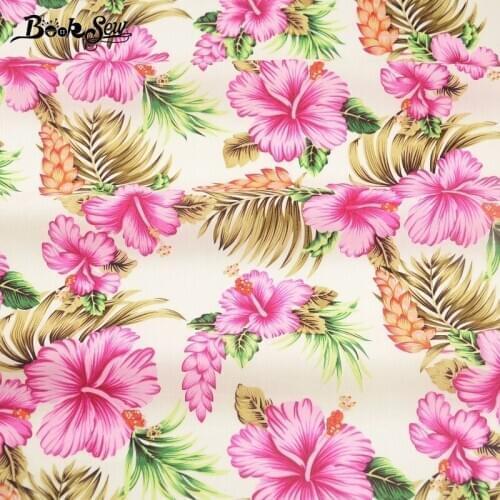 Booksew Cotton Poplin Quilting Fabric Floral Bedding DIY Tecido Crafts Dress Decoration Telas Por Metro Tissu Patchwork Sewing