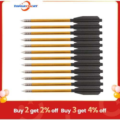 6.25inch Crossbow Arrow Outdoor Shooting Hunting Arrow Aluminum Tips Bolt 6.25" Length Arrow for 50/80lbs Crossbow
