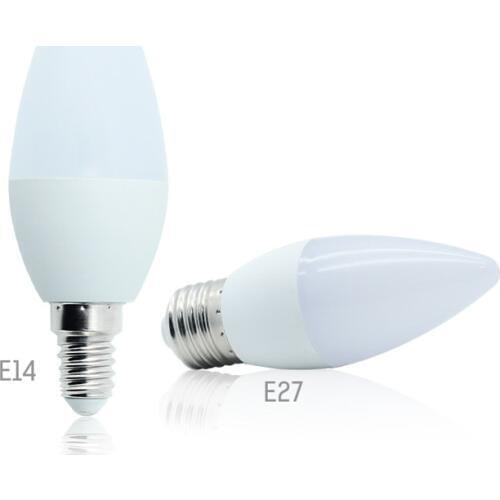 10X 5W 7W Led Candle Lamp E14 E27 220V Energy Save spotlight Warm / cool white chandlier crystal Lamp Ampoule Bombillas Home Lig