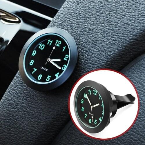 Luminous Quartz Clocks Car Air Outlet Decoration for BMW E46 E90 Audi A4 A6 Ford Fiesta Honda Civic Hyundai Solaris