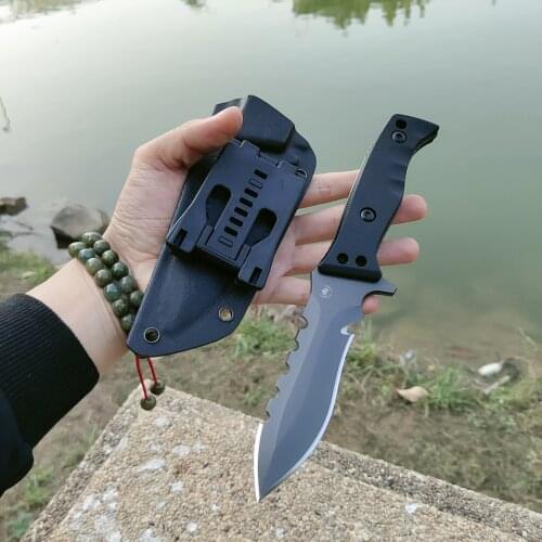 Kukri Fixed Blade Machete Tactical Hunting Knife Military Combat Slaughter Self Defense Knives Survival Camping Tool