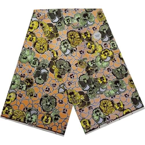 100%Breathable African Dress Material Fabrics By The Meter Real Grand Wax Ankara Printed Cotton Fabric For Sewing Clothes GW 612