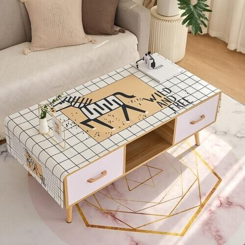 Thick Cotton Linen Waterproof and Oil-proof Disposable Table Cloth TV Cabinet Coffee Table Tablecloth Set Home Cloth Dustproof