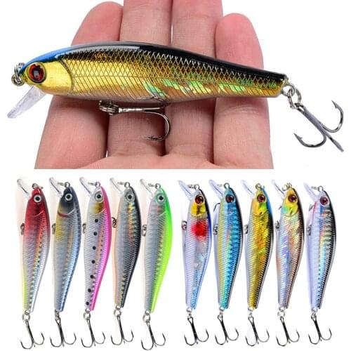 YUCONG 1PC Minnow Hard Bait 8.5cm-9g Jig Wobbler Bass Pike Lure Artificial Bait Topwater Crankbait Fishing Lure Jerkbait Pesca