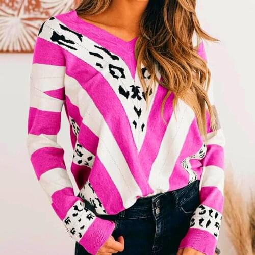2021 Autumn Long Sleeve Elegant Blouse Women Casual V-Neck Leopard Printed Pullover Ladies Office Shirt Fashion Loose Street Top