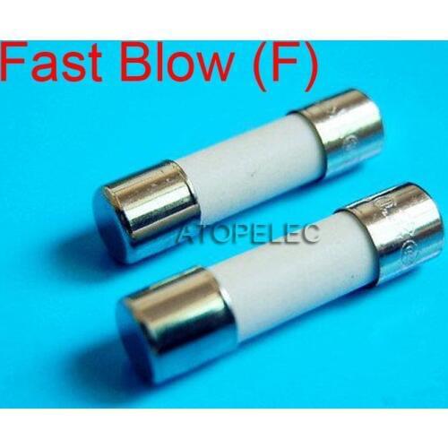 1pc 5x20mm Ceramic Fuse 5mm x 20mm Fast Blow F 1A 2A 3A 4A 5A 6A 8A 10A 250V