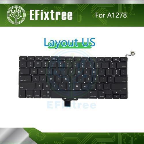10 pcs /Lot New For Macbook Pro 13" A1278 US Keyboard Replacement 2009 2010 2011 2012 Year New EMC 2326 2351 2419 2555 2554