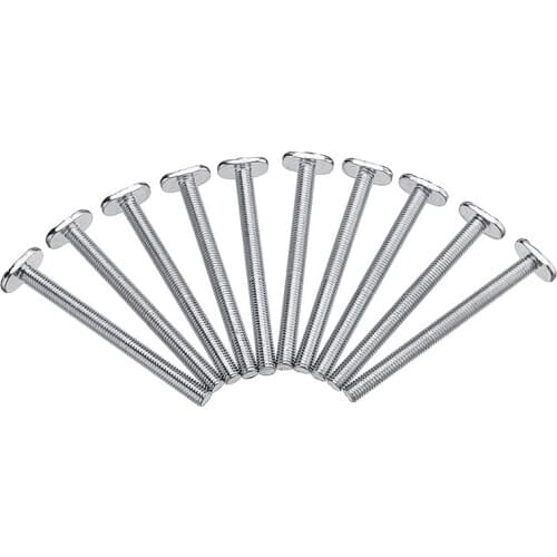 10Pcs M8X100Mm T-Nut Sliding Screws for 30 Series Miter Track T-Slot Woodworking Tool