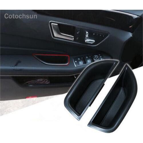 Cotochsun 4pcs/set Car styling Armrest Box Door Handle Storage Glove Box Phone Holder case For Mercedes Benz CLS Class