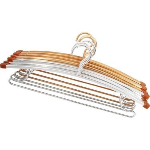 5pcs/lot Aluminium Alloy Clothes Hanger Non-trace Metal Hangers Household Bedroom Balcony Closet Multi-functional Clothes Racks