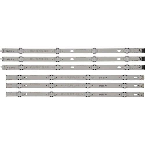 8LED LED backlight strip for LG UF64_UHD_A HC430DGN-SLNX1 43UF6409 43UF6400 43UF640V 43UF6407 43UH610V 43UH619V 43UH610V