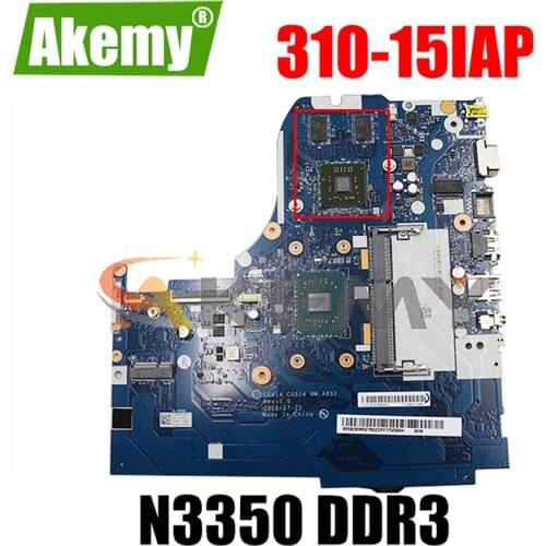 Akemy CG414 CG515 NM-A851 Motherboard For Lenovo 310-15IAP Laptop Motherboard CPU N3350 DDR3 100% Test