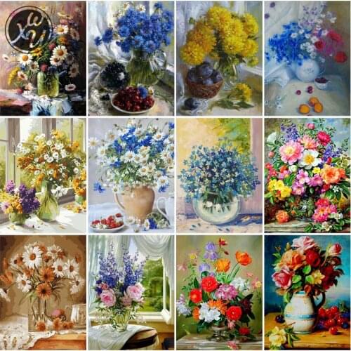Diamond Painting Kits for Adults Flowers Full Drill Mosaic Art Rhinestones Embroidery Round Square Cross Stitch for Home Decor