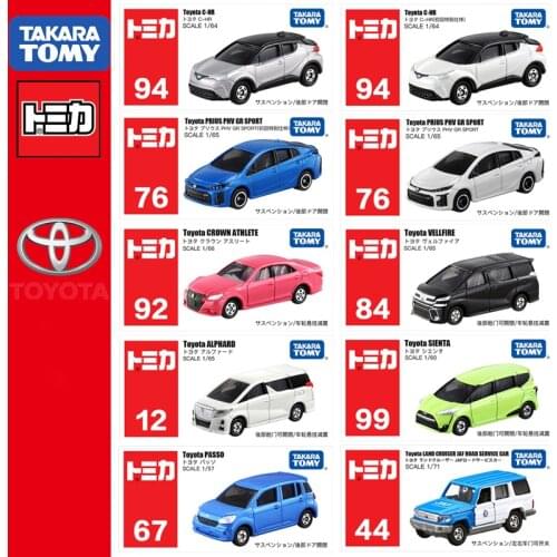 Takara Tomy Tomica Toyota Series Cars 86 C-HR Crown FJ Land Cruiser Alphard Velfire Sienta Camry Prius Voxy Metal Model Toys